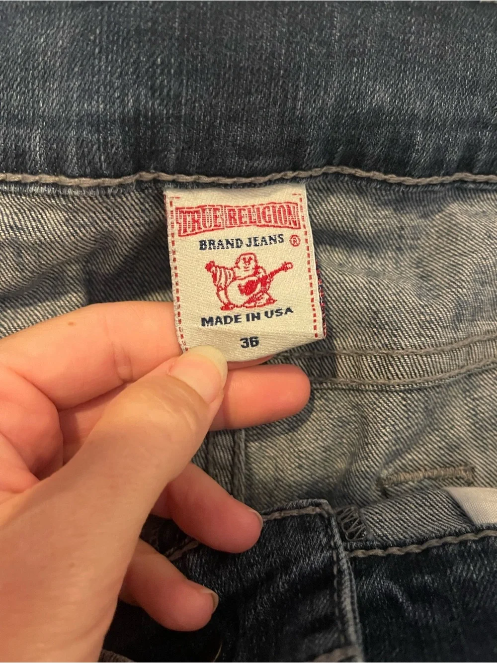 Vintage True Religion Men’s Slim Boot Cut Danny Jeans Cotton Horseshoe Sz 36